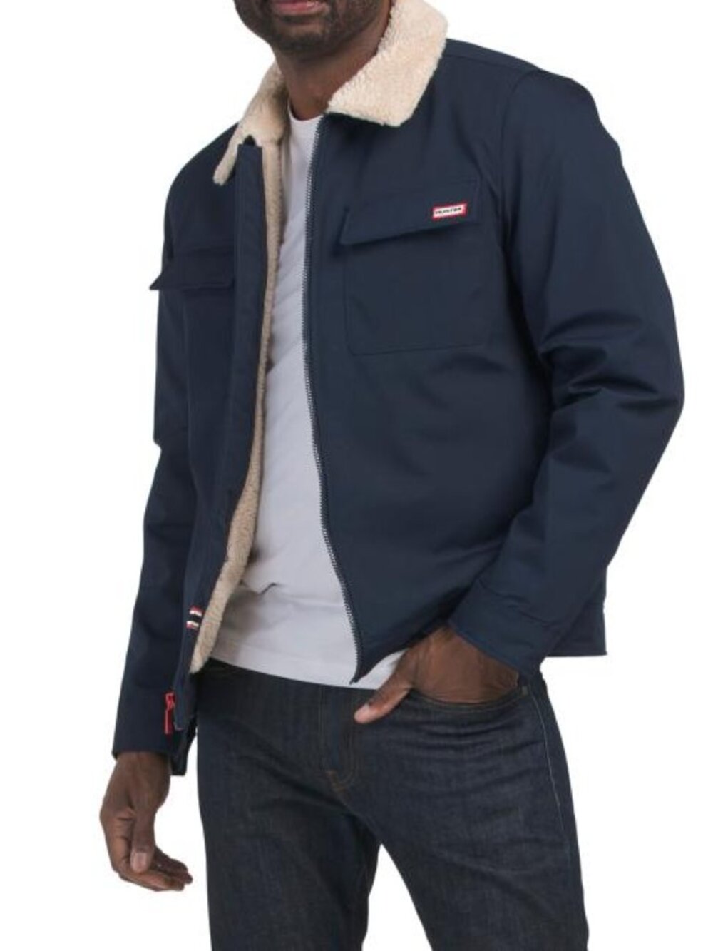 HUNTER Canvas Jacket With Sherpa Lining